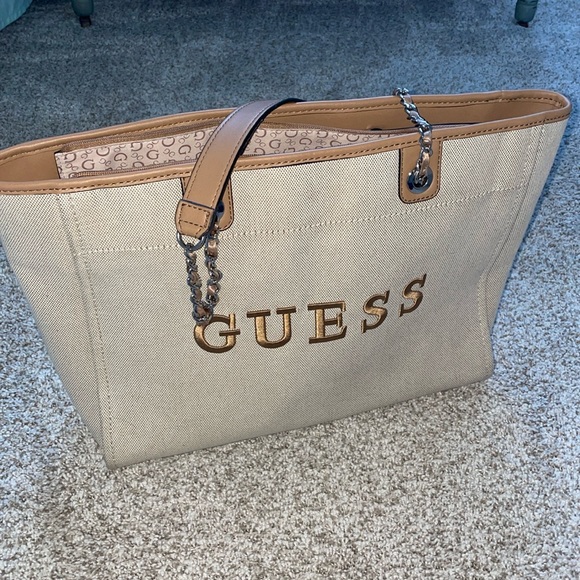 Guess Canvas Tote - Picture 1 of 11